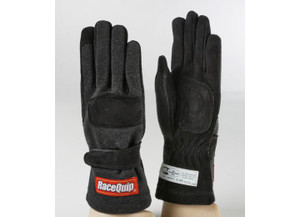 Racequip - 355 Series 2 Layer Nomex Race Gloves Sfi 3.3/ 5 Certified; Black Large - 355005