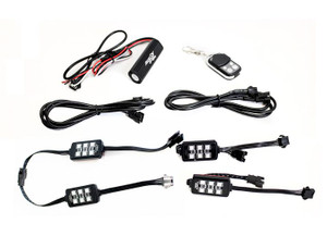 Race Sport Lighting - Coloradapt 4piece Light 6smd Pod Rgb Multicolor Accent Kit W/remote Control - RS04RGB