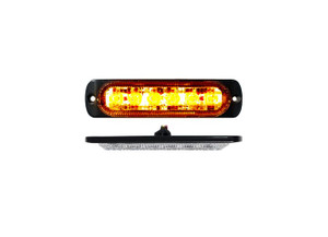 Race Sport Lighting - 6led Ultra Slim Flush Mount 19flash Pattern Marker Strobe Light(amber) - RS70016A