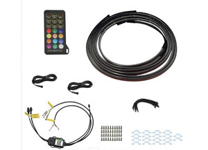 Race Sport Lighting - 76in Running Board Led Light Kit W/amber Running/white Door Valet - RSLEDBAR76