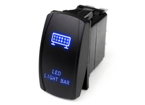Race Sport Lighting - Led Rocker Switch With Blue Led Radiance  Led Light Bar - RSLJ10B