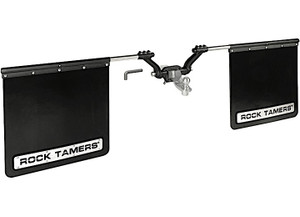 Rock Tamers - Rock Tamers 3in Hub Mudflap System Matte Black/stainless Steel Trim Plates - 112