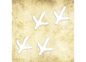 Realtree Camo Graphics - Turkey Tracks Vinly Die Cut Decal 6in X 8in White - SDE5301