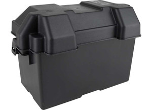 RV Pro - Vented Battery Box  Fits Group 27 Batteries 13.38x7.75x10 (cover + Strap Included) - 20-5052