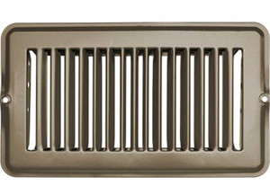 RV Designer - Vent Register Tan Metal Undamp 4inx8in - H872