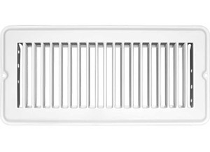 RV Designer - Vent Register White Metal Undamp 4inx10in - H875