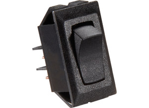 RV Designer - Black Rocker Switch 10 A Momentary On/off  Spst  Cutout .550in X 1.125in - S321