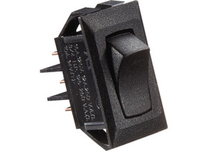 RV Designer - Black Rocker Switch 10 A On/on  Spdt  Cutout .550in X 1.125in - S331