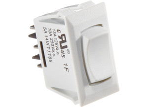 RV Designer - White Rocker Switch 10 A Momentary On/off/momentary On  Spdt  Cutout .550in - S345