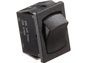 RV Designer - Black Rocker Switch 10 A On/off  Spst  Cutout .508in X .756in - S431