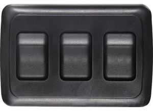 RV Designer - Contoured Wall Switch Blk Tripl On/offspst Cutout 15/8inh X 35/8inw  In - S525