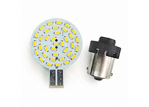 RV Lighting Inc - 2in1 Led Bulb T10 & Ba15s Connectors W/36 Leds  Cold White - WBU-CW36