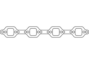 SCE Gaskets - Sbf Exhaust Gaskets Square Por - 236187