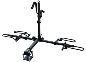 Stromberg Carlson - Platform Folding 2 Bike Carrier With Bumper Mount Hitch For 4 & 4.5in Square Bumpers - BC-202BA