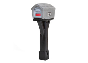 Simplay3 - Classic Home Mailbox  Gray Stone W/black Post - 41670R-02