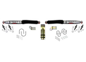 Skyjacker Suspension - Dual Stabilizer Kit Silver W/ Black Boots - 9270