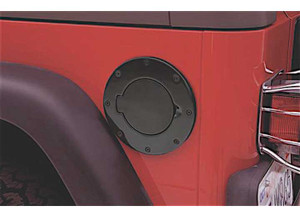 Smittybilt - 9706 Wrangler (tj/lj) Gas Cover  Billet Style  Gloss Black - 75006