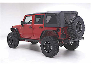 Smittybilt - 0709 Wrangler Jk 4dr Replacement Soft Top W/tinted Windows & No Upper Doors; Black Diamond - 9080235