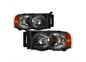 Spyder Automotive - 0205 Ram 1500/0305 Ram 2500/3500amber Crystal Headlightsblack Drive/pass - 5014313