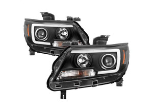 Spyder Automotive - 1522 Colorado Projector Headlights W/ Led Light Bar Black - 5085283