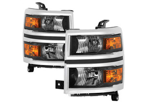 Spyder Automotive - 1415 Silverado 1500 (2014 New Body Only) Oem Style Headlights With Chrome Trim - 9042447