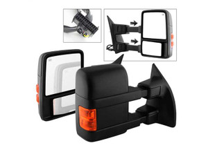 Spyder Automotive - 0815 Superduty L&r Manual Extendable  Power Heated Adjust Mirror With Led Sign - 9935756