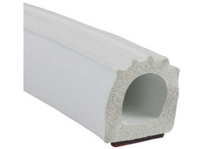 Steele Rubber - 1x7/8 In Ribbed Hollow Bulb Weatherstrip 30ft  White - 99-4459-265