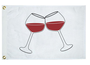Taylor Made - 12x18 Wine Glasses Flag - 5118