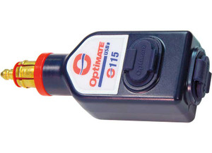 Tecmate  - Optimate Dual Usb 3300ma Inline Charger W/ Battery Auto Pro Off Incl Port Sealing Sys - O-115V2