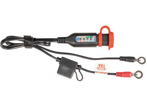 Tecmate  - Optimate Monitor Battery Lead W/ Int Battery Status Charge Sys 12v Leadacid W/ Ring Terminals - O-124