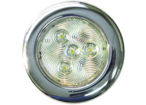 TH - Warm White  3in Led Puck Light Polished Stainless Steel 0.5w Ledsretail - LED-51827-DP