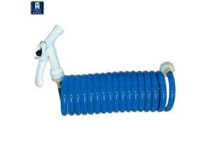 TH - 25ft Washdown Hose With Brass Ends And Pistol Grip Nozzle  Blue - WDHBR-25B-B-DP