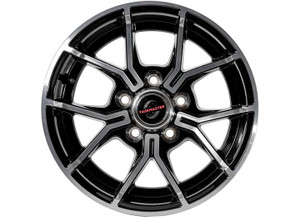Taskmaster - Alum Trlr Wheel  14x5.5 5x4.5 Blk Machined Face 5fork  3.19cb 0os 2200lcc - LZB455045BMF