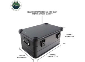 Overland Vehicle Systems - Aluminum Box Storage 53qt  Black - 30100201