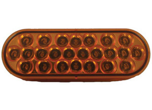 Uni-Bond Lighting - Oval Led Warning Light Quad Flash Amber - E-920A