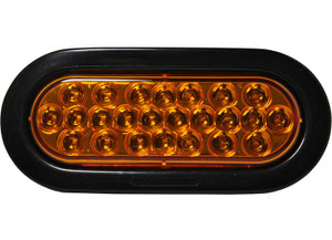 Uni-Bond Lighting - Led Oval 24diodes Amber Open Grommet & Pigtail Kit - KTL2238-24A