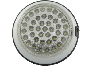 Uni-Bond Lighting - Led 6in Round White Utility/dome Lamp On/off Switch 40diodes - LDL6000C