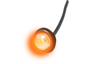 Uni-Bond Lighting - Led Compact Side Marker Lamp W/ Grommet Clear Lens Amber - LED0720CA
