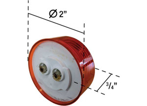 Uni-Bond Lighting - Led 2in Round Marker Lamp Amber  6diodes - LED2000-6A