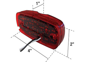 Uni-Bond Lighting - Led 2inx4in Bullseye Marker Lamp Red  16diodes - LED2040-16R