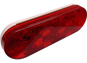 Uni-Bond Lighting - Led Oval Stt Lamp Red  6diodes - LED2238-6R