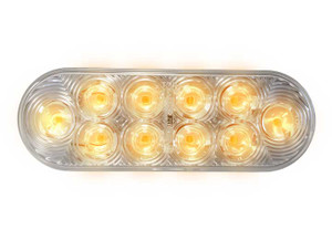 Uni-Bond Lighting - Led Oval Signal/park Clear Lens Lamp Amber  10diodes - LED2238CS-10A