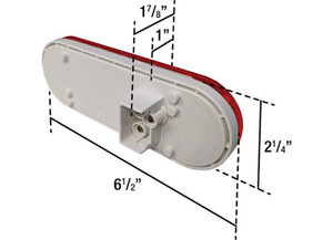 Uni-Bond Lighting - Led Oval Stt Lamp Red  10diodes - LED2238S-10R