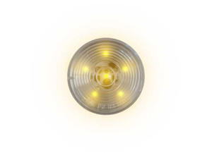 Uni-Bond Lighting - Led 2.5in Round Marker Clear Lens Lamp Amber  6diodes - LED2500C-6A