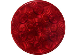 Uni-Bond Lighting - Led 4in Round Stt Lamp Red  7diodes - LED4000-7R