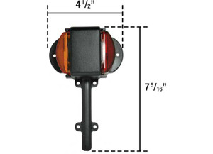 Uni-Bond Lighting - Led Fender Mount Kit Right Hand Red/amber 3diodes Lamps - LFMR1225-3RA