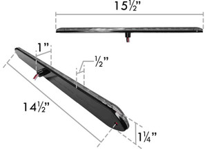Uni-Bond Lighting - Led 15in Stt Slim Line Light Bar Clear Lens Red  11diodes - LLB1015S-11CR