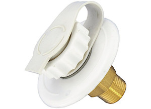 Valterra - Water Inlet 23/4in Plastic Flange White Leadfree Bulk - A01-0170LF