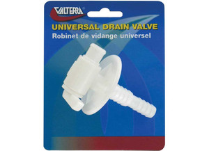 Valterra - Universal Drain Valve 3/8in Or 1/2in Barb W/ Flange Bulk - A01-2025BK