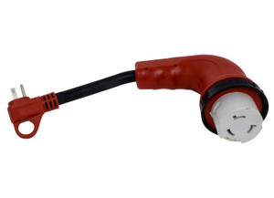 Valterra - 15am50af 90 Deg Led Detach Adapter Cord 12in Red Carded - A10-1550D90VP